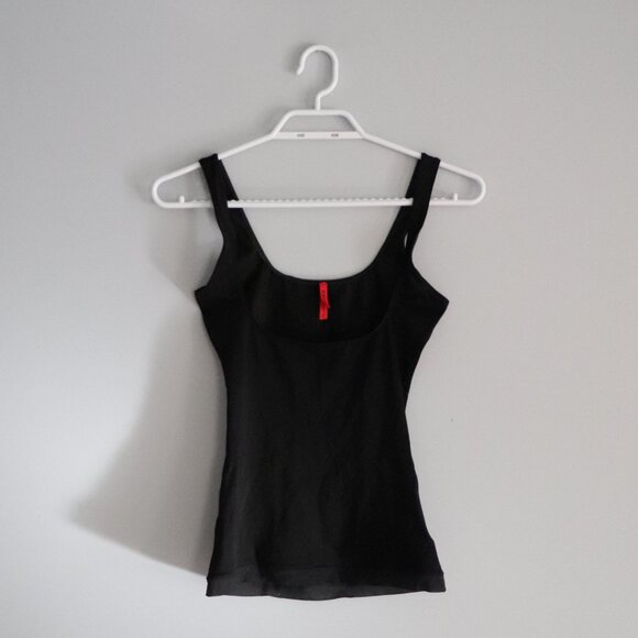 Spanx Black Sz S Suit Your Fancy Open-Bust Cami Stretch Lightweight Tank Top - Picture 2 of 8